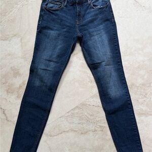 Old Navy Dark Women's Rockstar Mid Rise Skinny Jeans